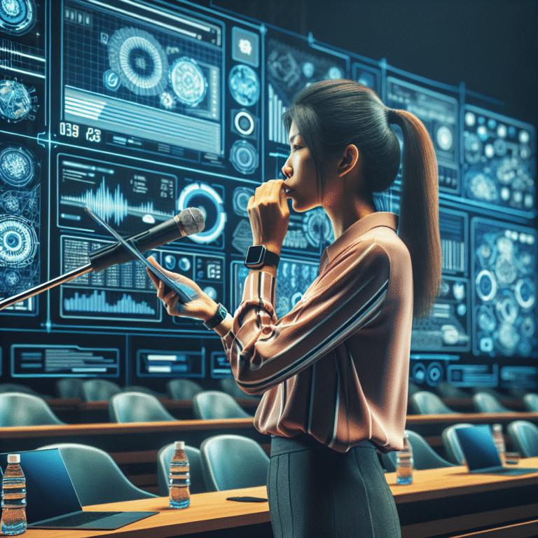 Quick 5-minute pre-speech routine for technology speakers