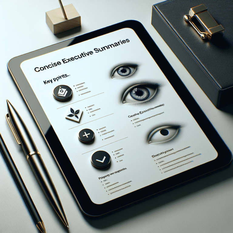 Concise executive summaries: The key to capturing attention